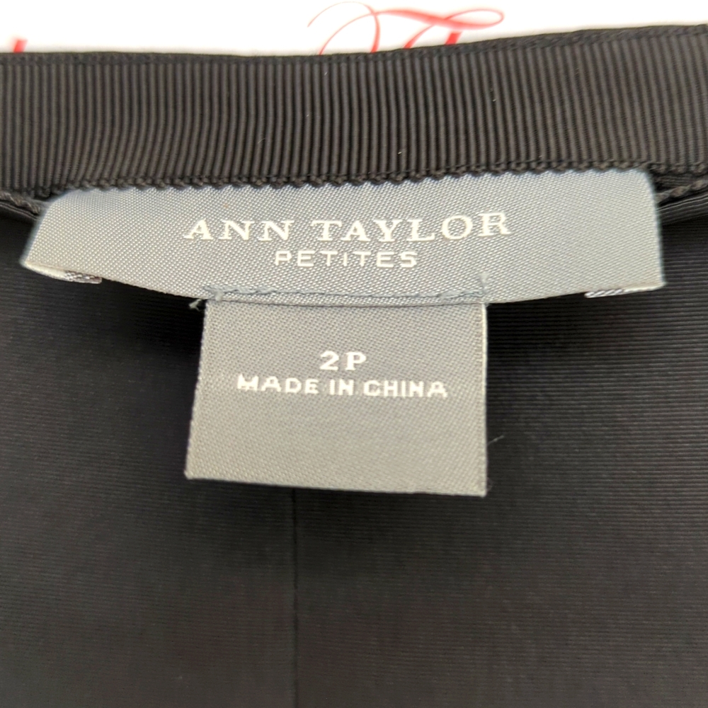 Beautiful Long Black Taffeta Ann Taylor Skirt - Picture 2 of 3
